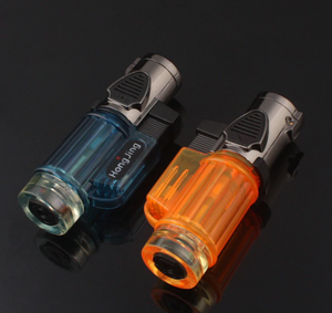 Visible gas Blue Flame Torch Turbo Lighter Spray Gun Electronic Lighter  gas Lighter 1300C Butane Cigar Cigarette Lighters Men