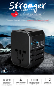 Universal Travel Power Adapter USB Charger International Sockets Converter EU US UK AU Plug