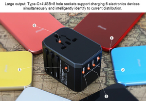 Universal Travel Power Adapter USB Charger International Sockets Converter EU US UK AU Plug