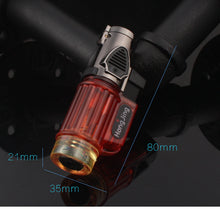 Load image into Gallery viewer, Visible gas Blue Flame Torch Turbo Lighter Spray Gun Electronic Lighter  gas Lighter 1300C Butane Cigar Cigarette Lighters Men