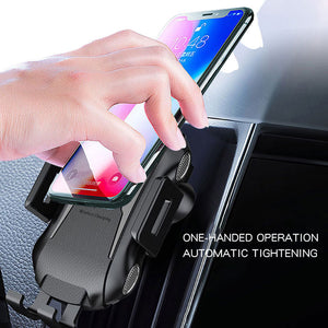 Touch Sensing Wireless Car Fast Charger for iPhone XR/ X Galaxy Note 9 - with Automatic Clamper