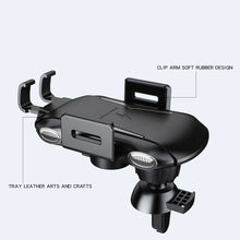 Load image into Gallery viewer, Touch Sensing Wireless Car Fast Charger for iPhone XR/ X Galaxy Note 9 - with Automatic Clamper