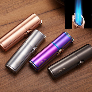 Jobon Gas Lighter - Triple Blue Flame Jet Lighter with Torch