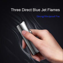 Load image into Gallery viewer, Jobon Gas Lighter - Triple Blue Flame Jet Lighter with Torch