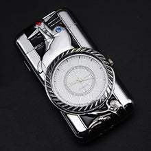 Load image into Gallery viewer, Luxurious Gold Watch Jet Lighter Torch Turbo Gas Lighter Windproof Cigar Cigarette Metal Lighter Led Inflated Gasoline Butane