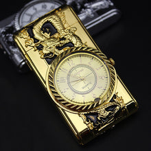 Load image into Gallery viewer, Luxurious Gold Watch Jet Lighter Torch Turbo Gas Lighter Windproof Cigar Cigarette Metal Lighter Led Inflated Gasoline Butane