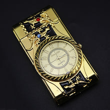 Load image into Gallery viewer, Luxurious Gold Watch Jet Lighter Torch Turbo Gas Lighter Windproof Cigar Cigarette Metal Lighter Led Inflated Gasoline Butane