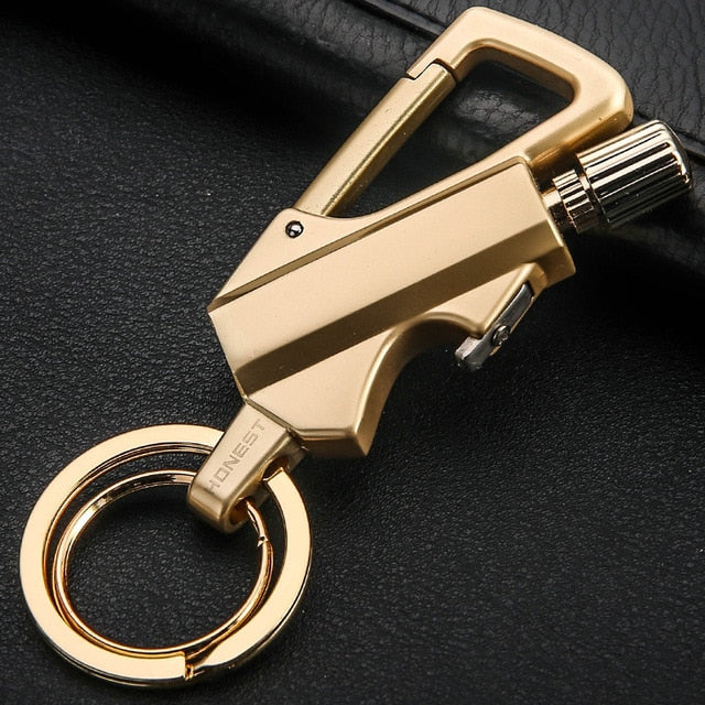 High Quality Metal Key Chain with Lighter (Multiple Variants Available)