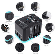 Load image into Gallery viewer, Universal Travel Power Adapter USB Charger International Sockets Converter EU US UK AU Plug