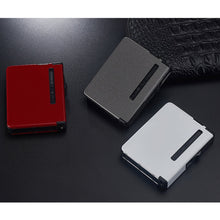 Load image into Gallery viewer, New Portable Metal Cigarette Case 12pcs Cigarettes Holder Box Creative Fuel Lighter Alloy Automatic Windproof Gadget