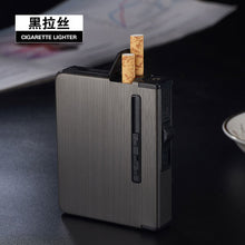 Load image into Gallery viewer, New Portable Metal Cigarette Case 12pcs Cigarettes Holder Box Creative Fuel Lighter Alloy Automatic Windproof Gadget